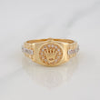 Anillo Corona 3.8g / T6 1/2 Dos Oros Amarillo Blanco 18K