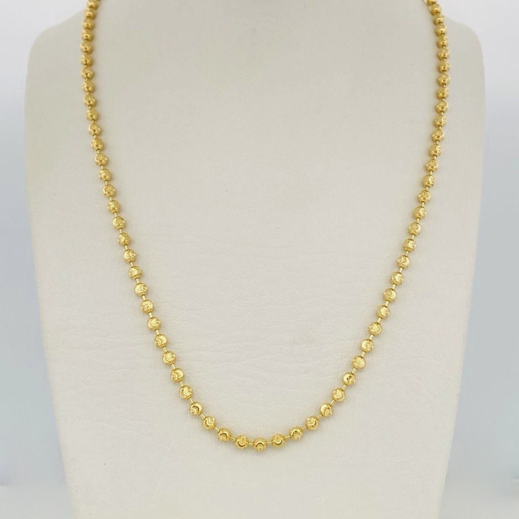 Cadena Militar Media Luna 10g / 51cm / 3mm Oro Amarillo 18K