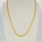 Cadena Militar Media Luna 10g / 51cm / 3mm Oro Amarillo 18K