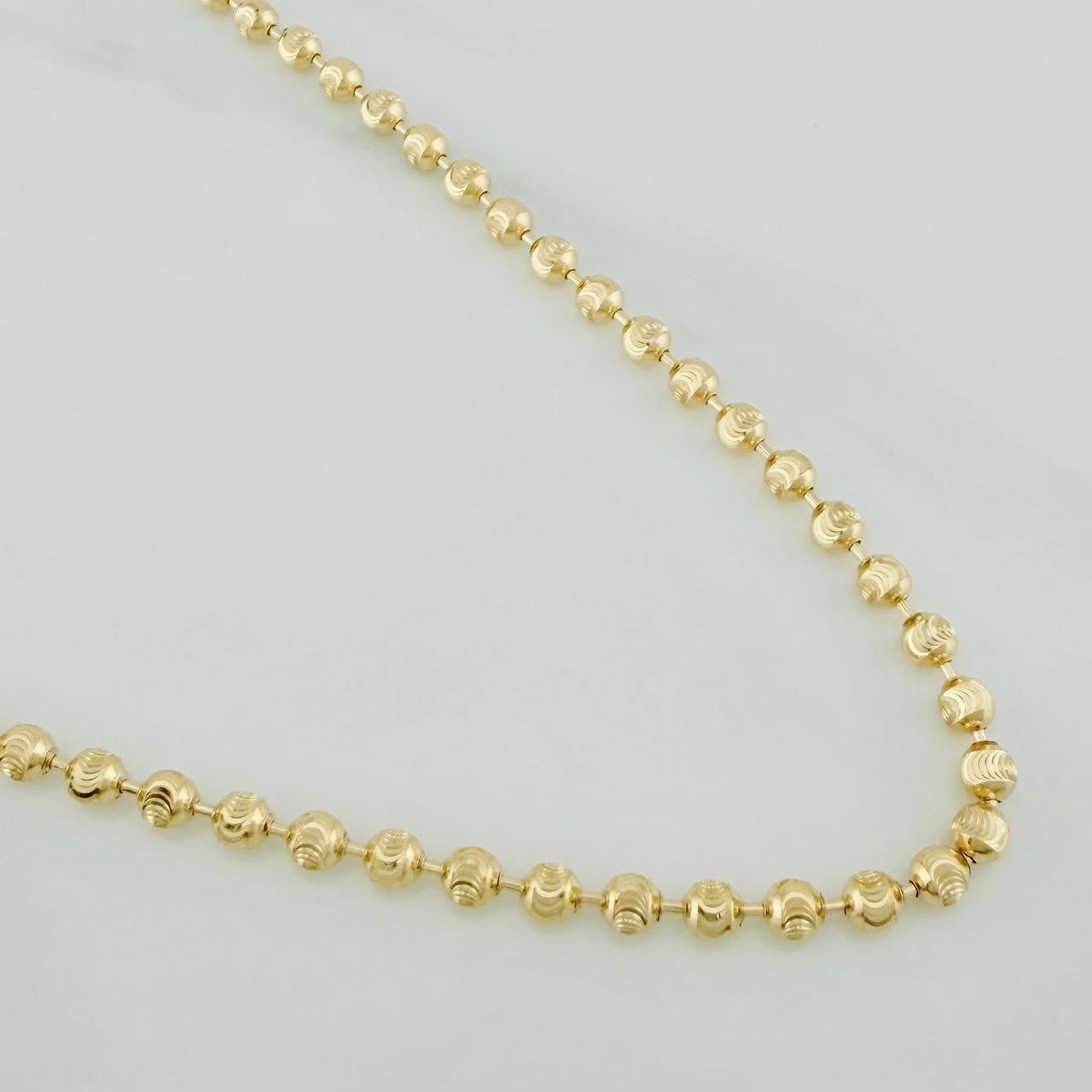 Cadena Militar Media Luna 10g / 51cm / 3mm Oro Amarillo 18K