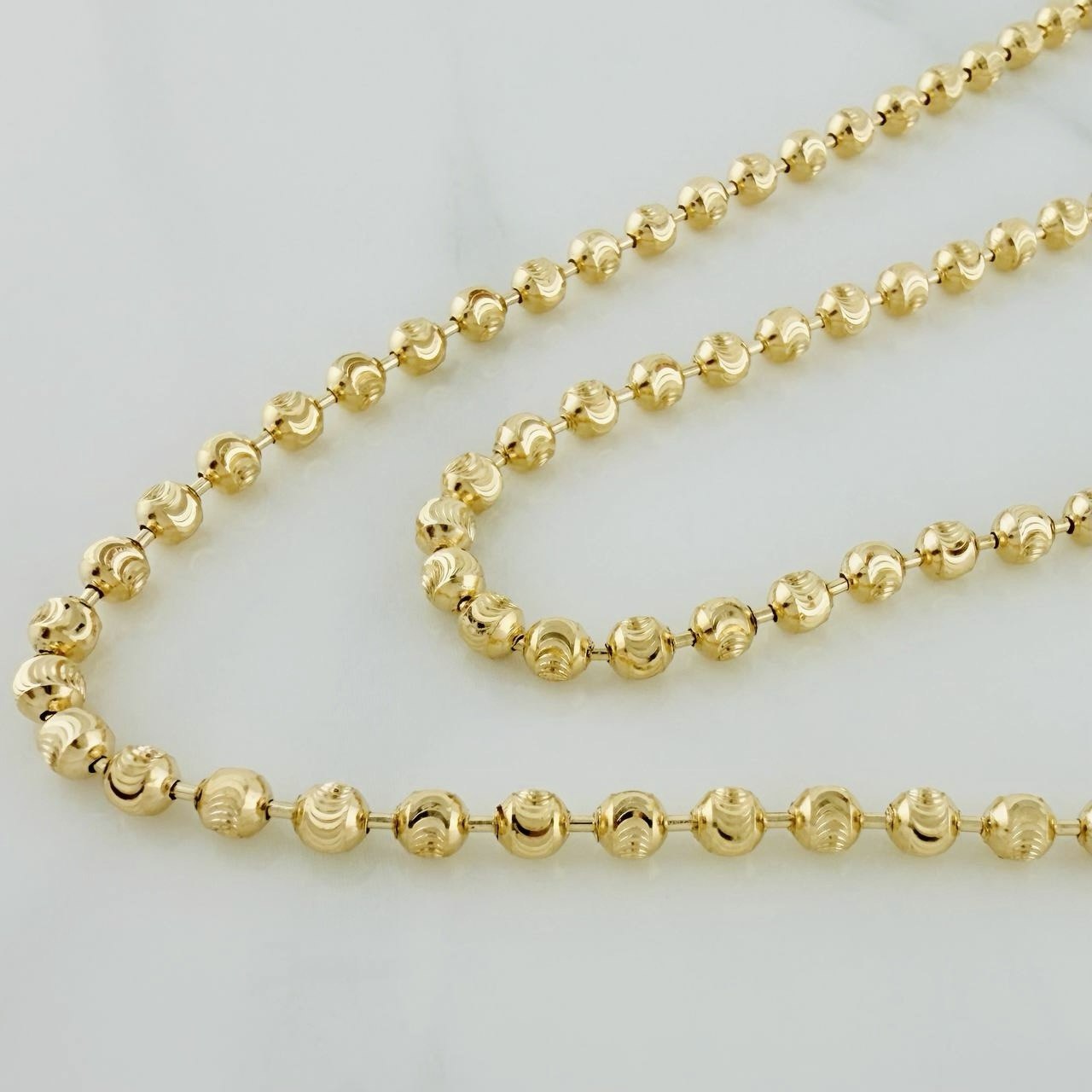 Cadena Militar Media Luna 10g / 51cm / 3mm Oro Amarillo 18K