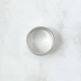 Anillo Argolla Media Caña 7.3gr / T10 1/4 / 7mm 24pts Diamantes Blancos Oro Blanco 18K ©
