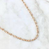 Cadena Rustica Espiga 11.3gr / 60cm / 4mm Diamantada Oro Rosa 18K ©