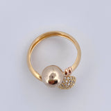 Anillo Tu y Yo 2.45gr / T7 1/4 / Oro 18K &