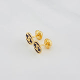 Topos Ola cruzada 0.85g / 6.9mm Oro Amarillo 18K