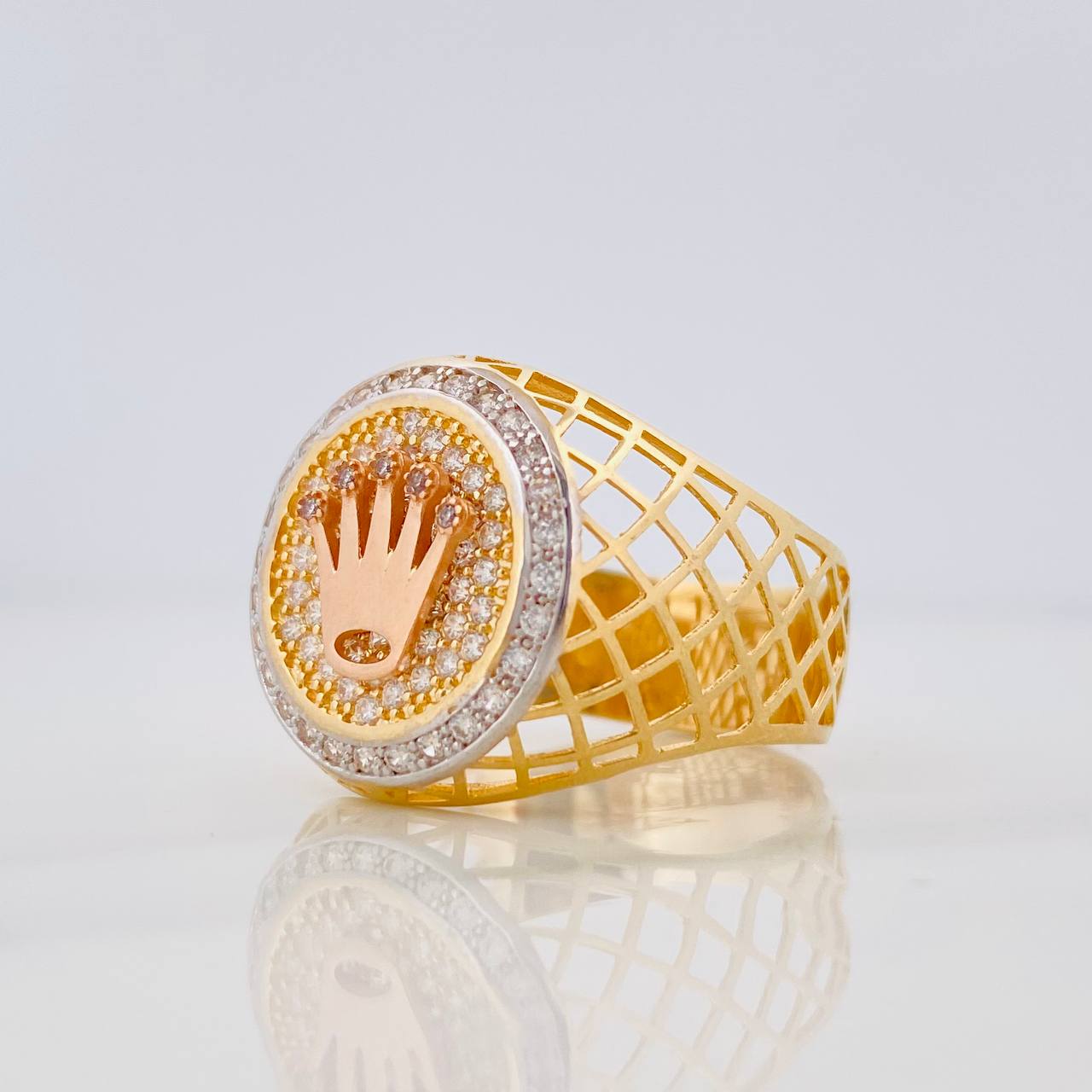 Anillo Corona 7.45g / T11 1/4 Tres Oros 18K