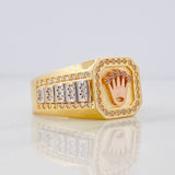 Anillo Corona Correa 7.7g / T8 3/4 Tres Oros 18K