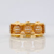 Anillo Bolas de Fuego 11.7g / T9 3/4 Dos Oros Amarillo Blanco 18K