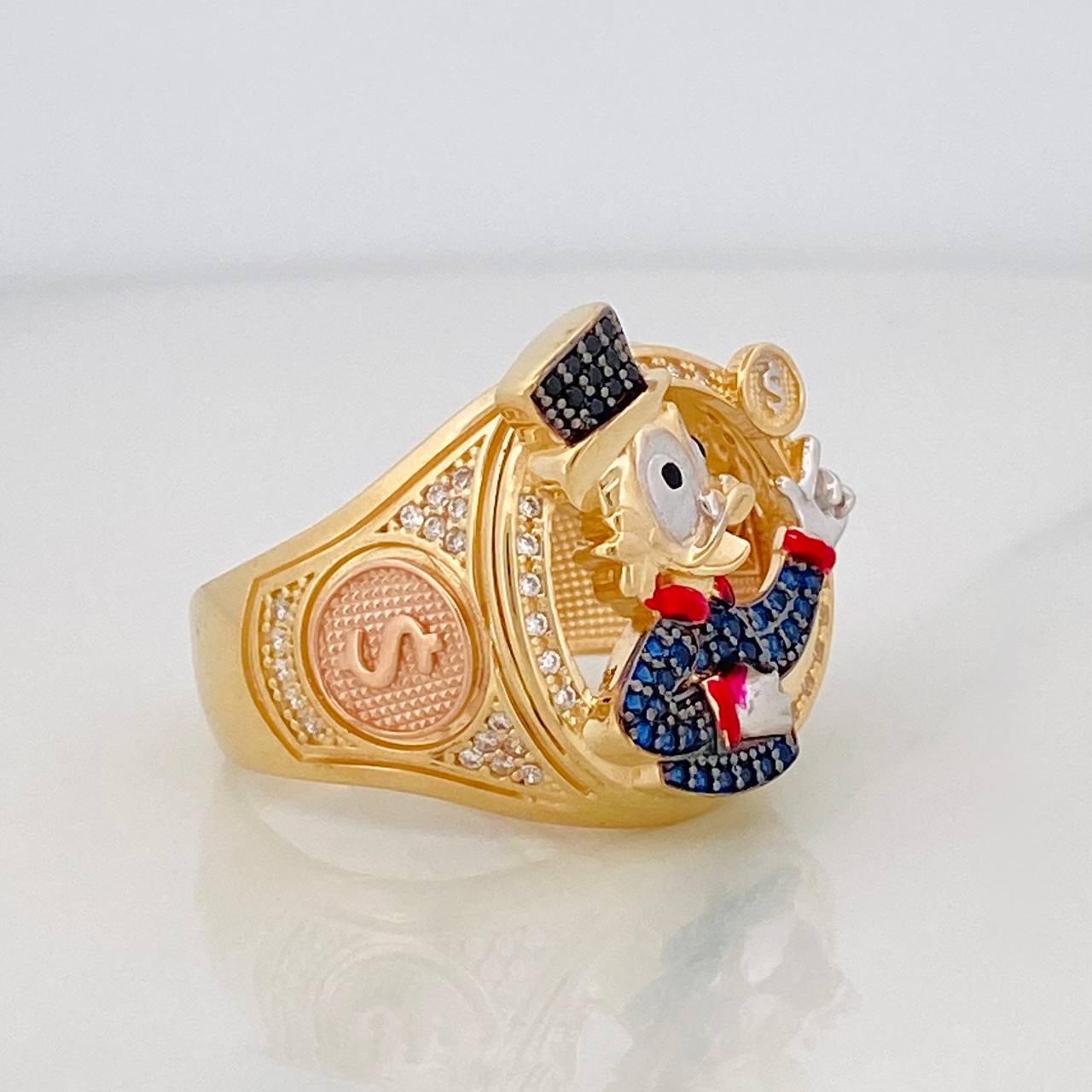 Anillo Pato Inspirado 10.75g / T11 Tres Oros 18K