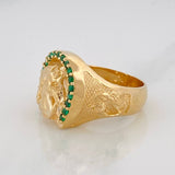 Anillo Herradura Caballo 13.45g / T8 1/2 Oro Amarillo 18K