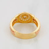 Anillo Halo Correa 7.6g / T10 Dos Oros Amarillo Rosa 18K