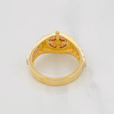 Anillo Corona Correa Movil 4.65g / T7 3/4 Tres Oros 18K