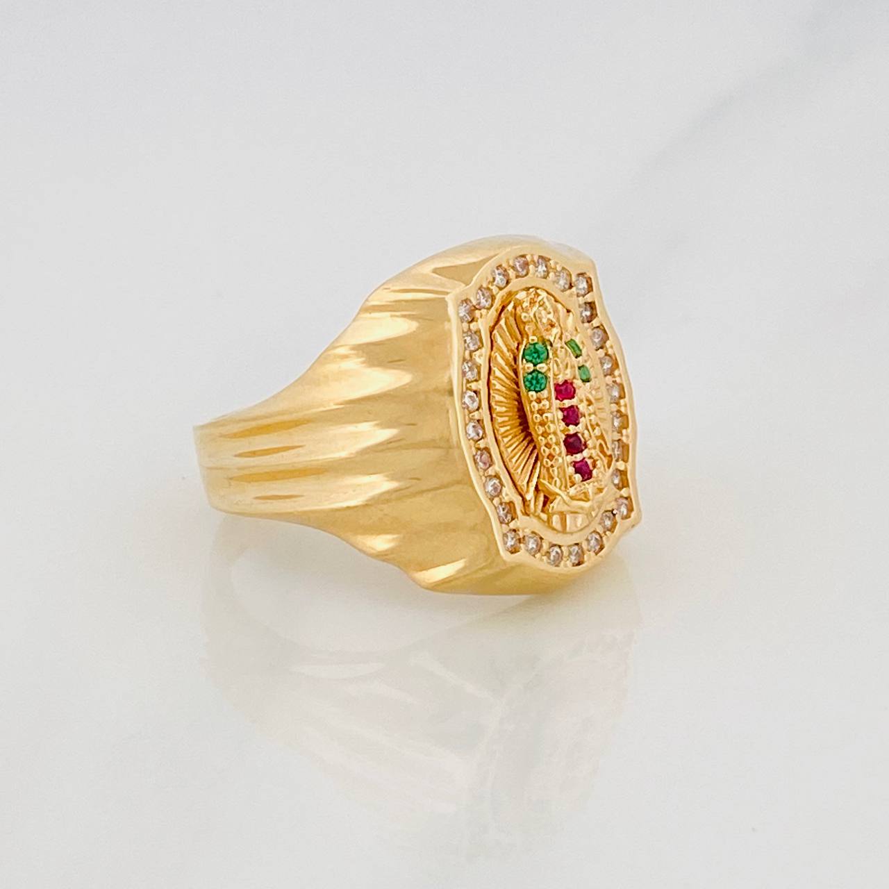 Anillo Virgen Guadalupe 6.3g / T6 3/4 Oro Amarillo 18K