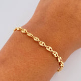Pulso GC 2.8gr / 16.4cm / 4mm Diamantada Oro Amarillo 18K $