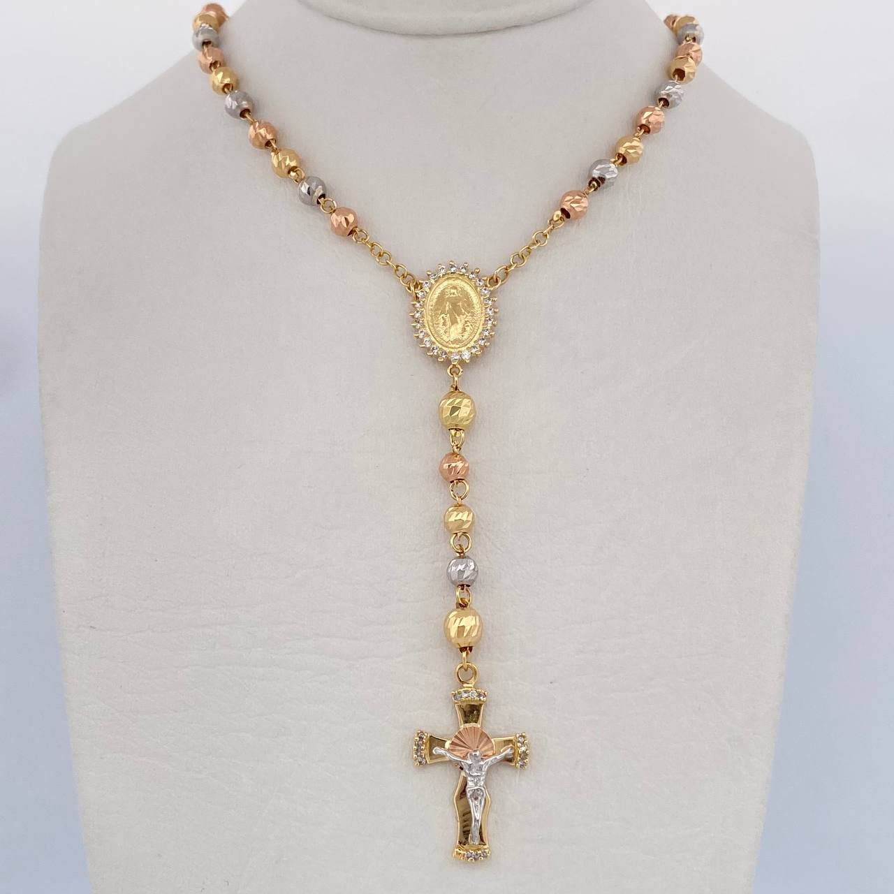 Rosario Virgen Milagrosa 13.25gr / 58cm / Oro 18K &