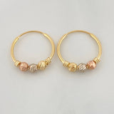 Candongas Trio 1.1 g / 1.5 cm Tres Oros 18K