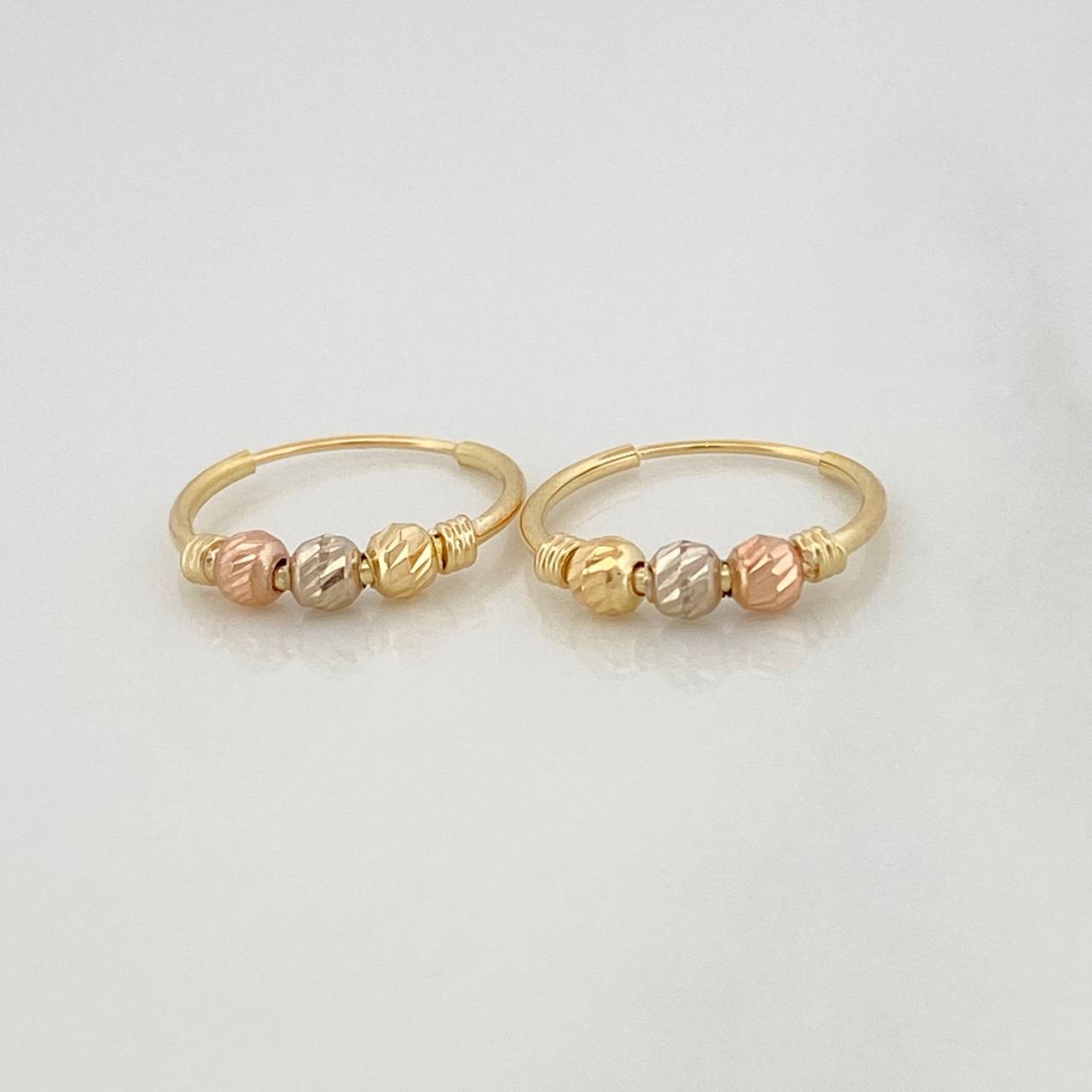 Candongas Trio 1.1 g / 1.5 cm Tres Oros 18K