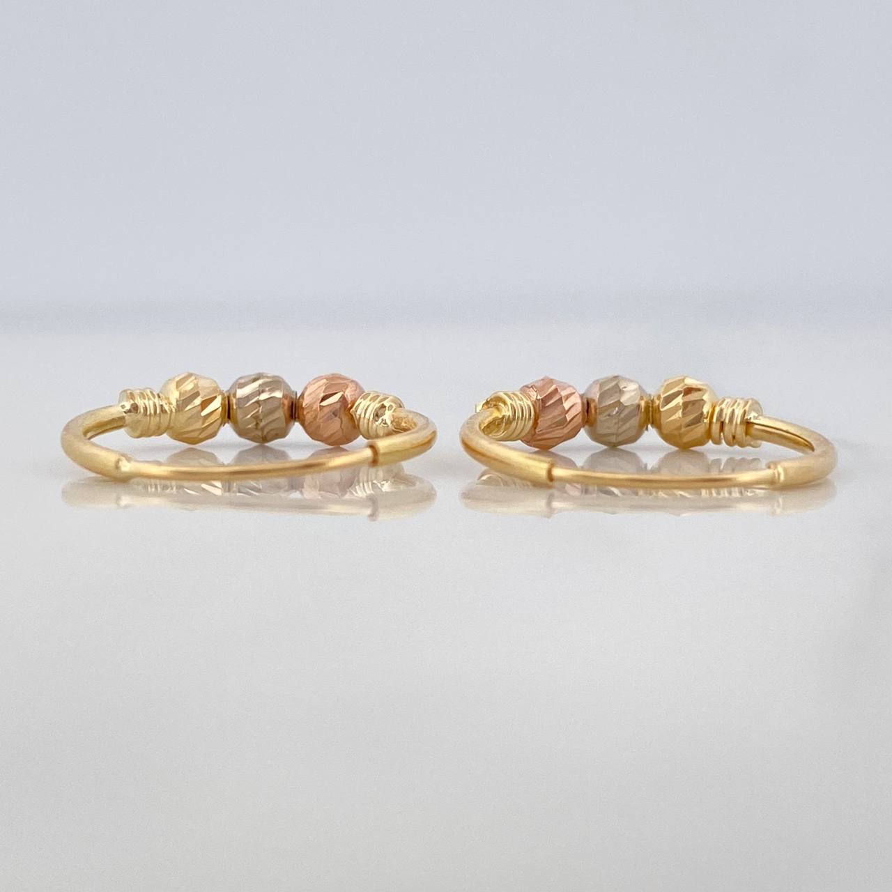 Candongas Trio 1.1 g / 1.5 cm Tres Oros 18K