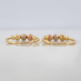 Candongas Trio 1.1 g / 1.5 cm Tres Oros 18K