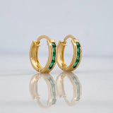 Candongas Carril 0.75 g / 1 cm Oro Amarillo 18K