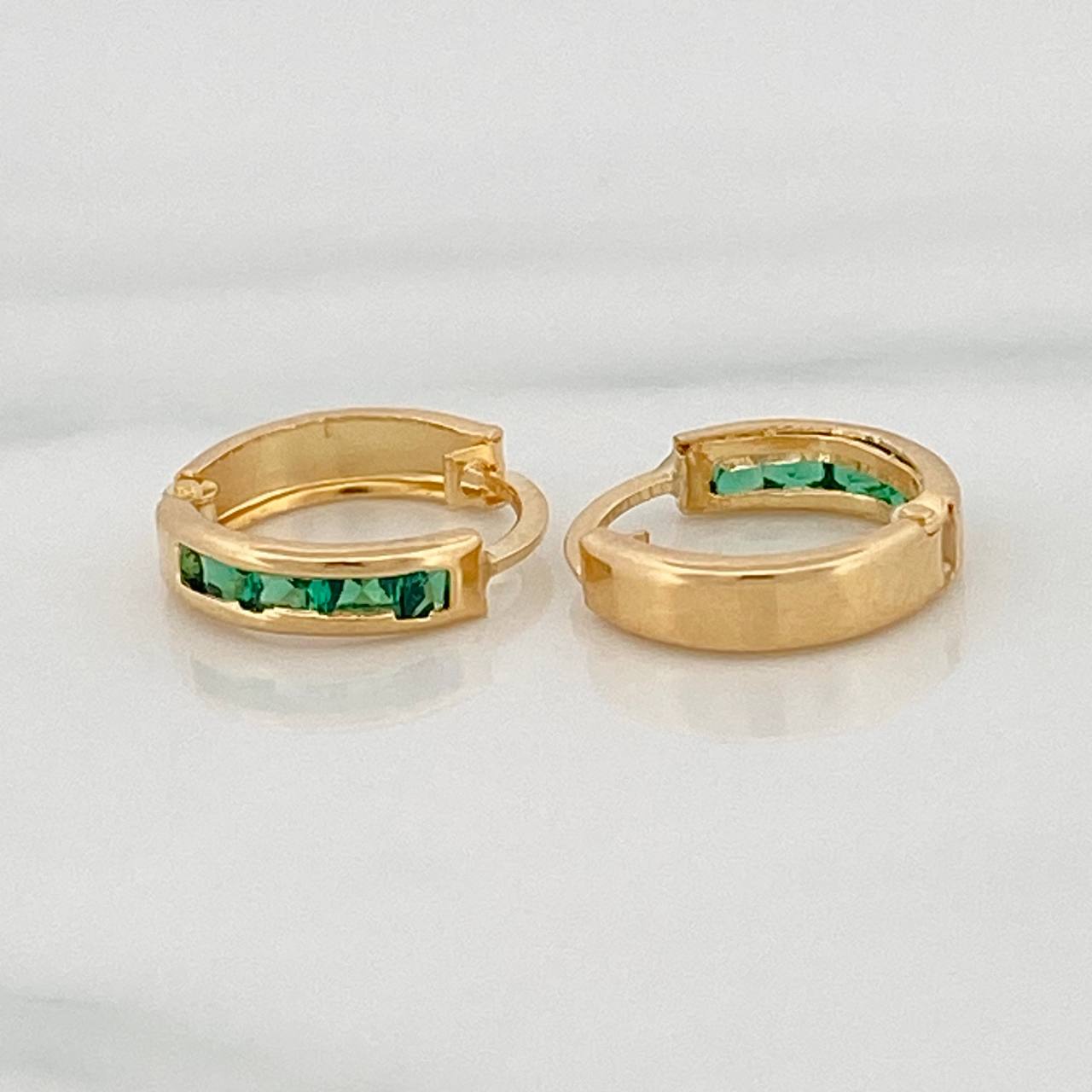 Candongas Carril 0.75 g / 1 cm Oro Amarillo 18K