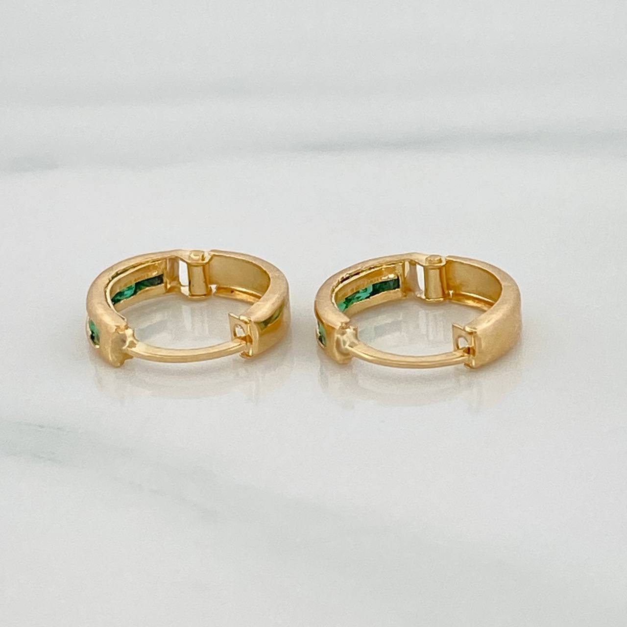 Candongas Carril 0.75 g / 1 cm Oro Amarillo 18K