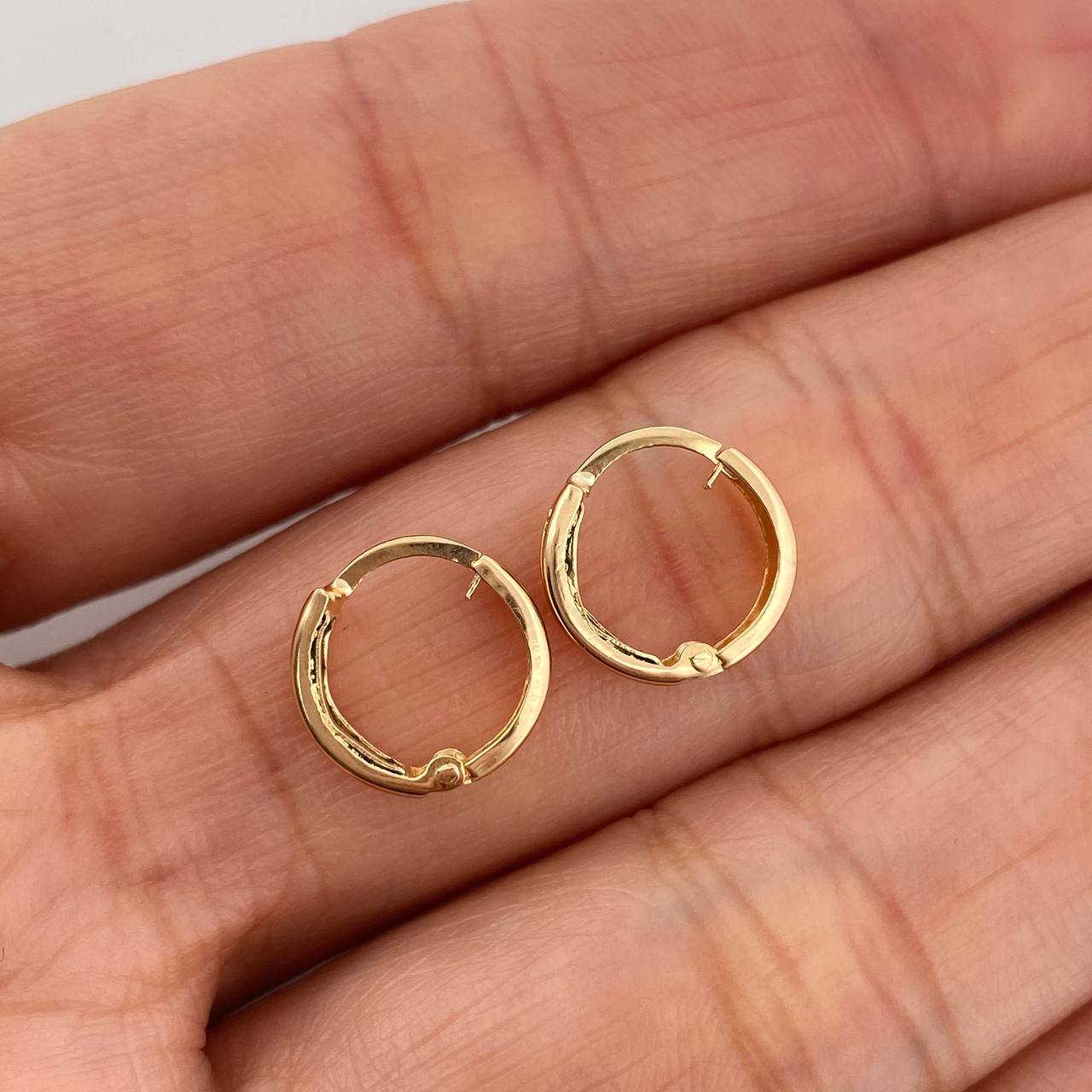 Candongas Carril 0.75 g / 1 cm Oro Amarillo 18K