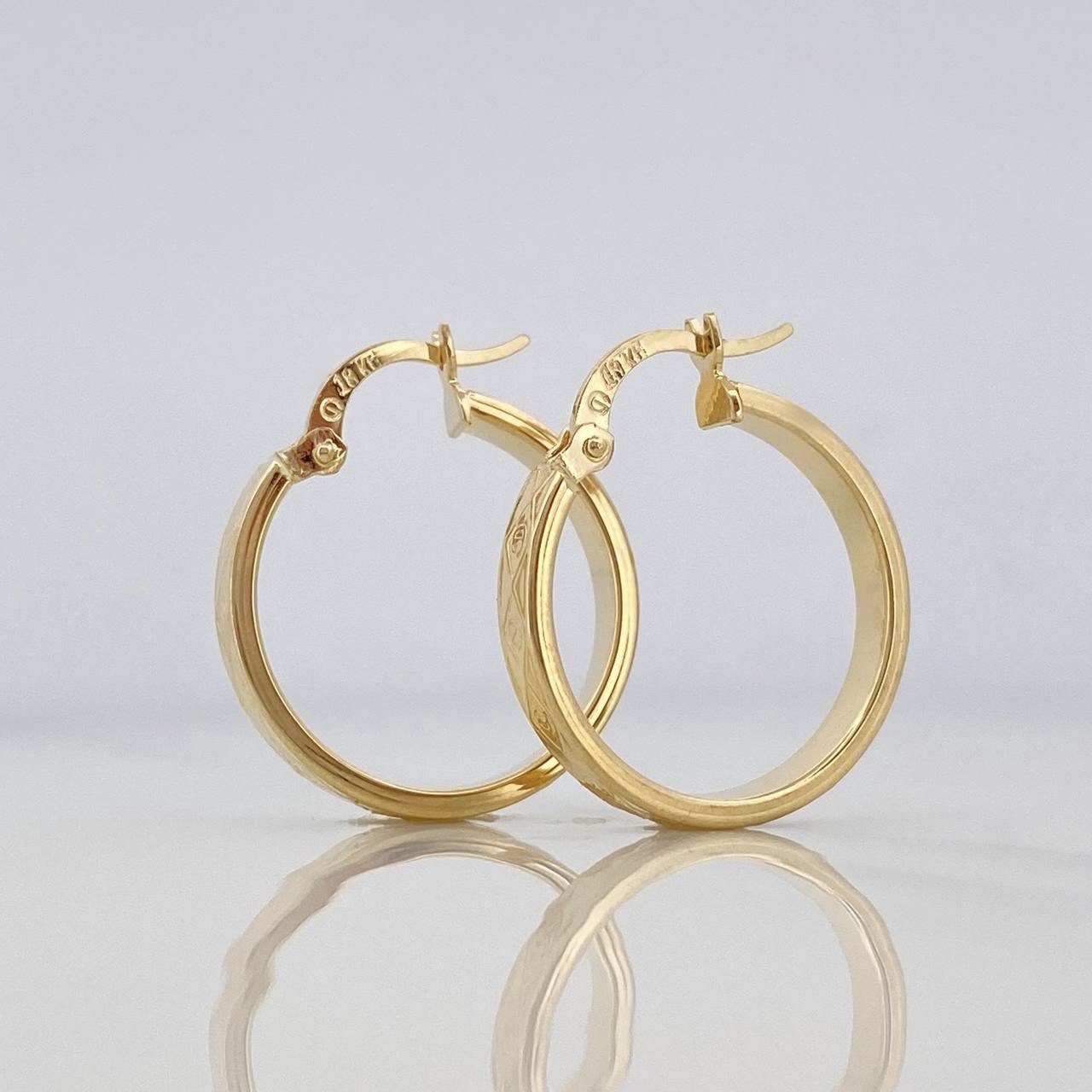 Candongas Tornillo Rombos 1.9 g / 2.2 cm Oro Amarillo 18K