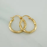 Candongas Mai 1.45gr / 2cm / Rayadas Oro Amarillo $