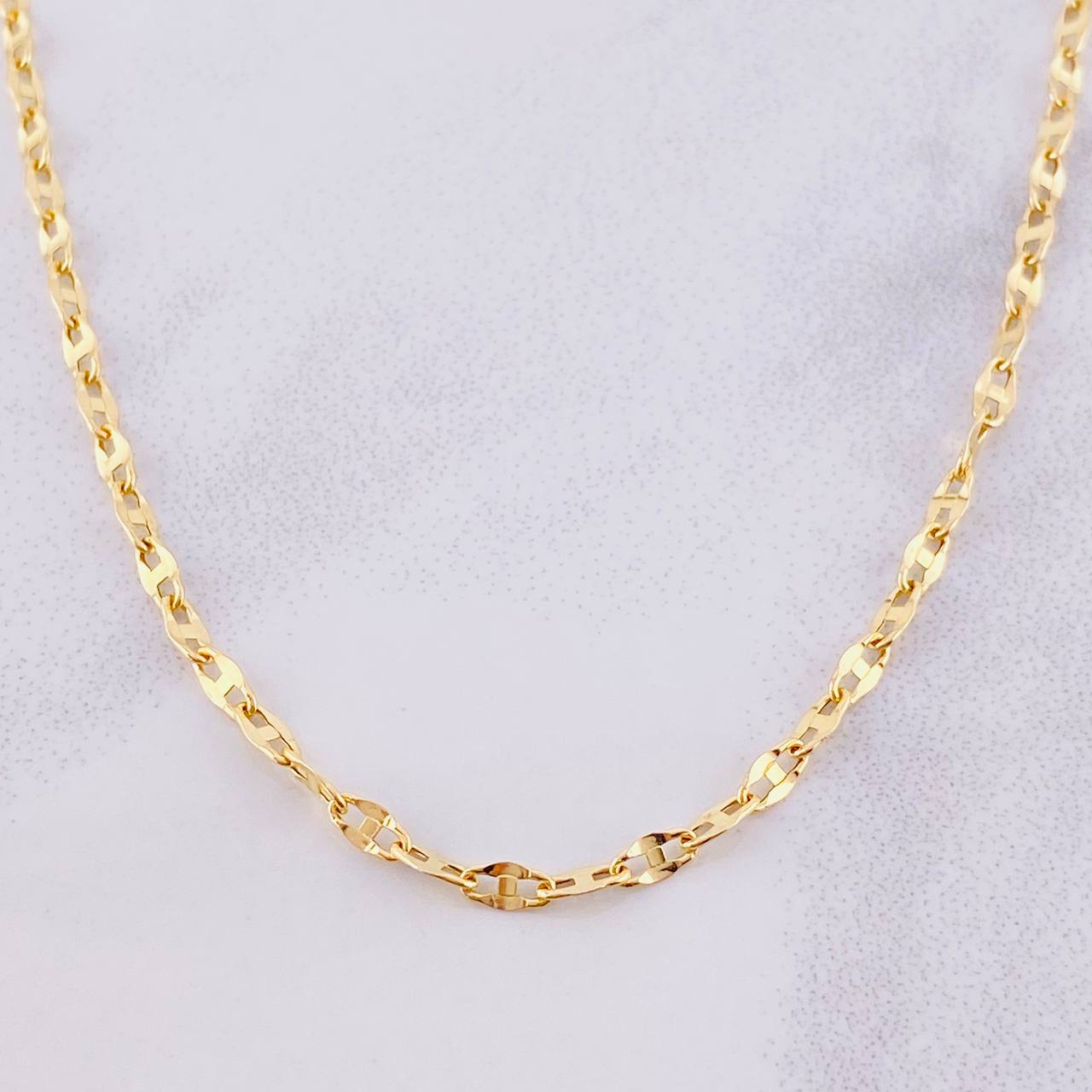 Cadena Crispeta 2.9g / 60cm / 2.7mm Oro Amarillo 18K