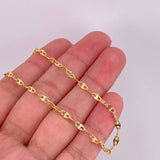 Cadena Crispeta 2.9g / 60cm / 2.7mm Oro Amarillo 18K
