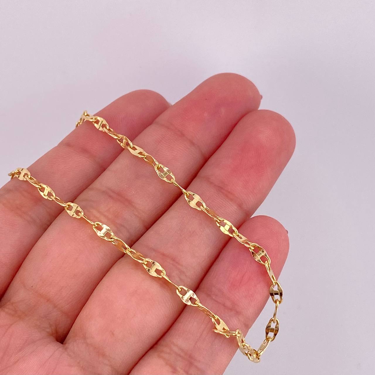 Cadena Crispeta 2.50g / 50cm / 2.7mm Oro Amarillo 18K