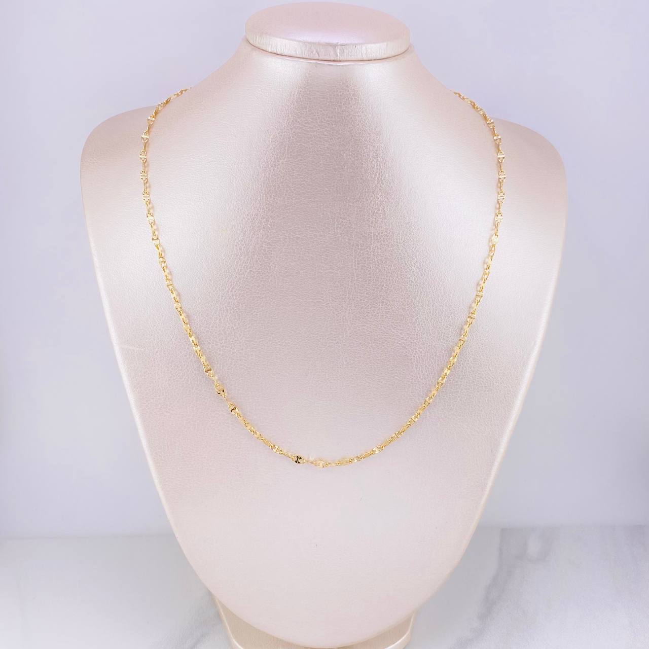 Cadena Crispeta 2.45g / 50cm / 2.7mm Oro Amarillo 18K