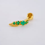 Dije Infinito Parcial 1.55gr / 2.6cm / Esmeraldas 26pts Oro Amarillo 18K (Joya)