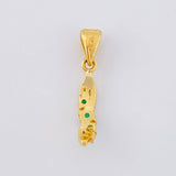 Dije Infinito Parcial 1.55gr / 2.6cm / Esmeraldas 26pts Oro Amarillo 18K (Joya)