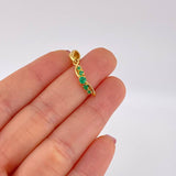 Dije Infinito Parcial 1.55gr / 2.6cm / Esmeraldas 26pts Oro Amarillo 18K (Joya)