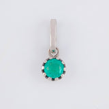 Dije Cruz Florencial 45pts Esmeraldas 8pts Diamantes 2gr / 3cm / Oro Amarillo 18K