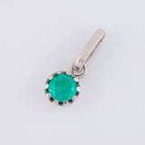 Dije Cruz Florencial 45pts Esmeraldas 8pts Diamantes 2gr / 3cm / Oro Amarillo 18K