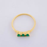 Anillo Trinity Esmeraldas 36pts 1.85gr / T7 3/4 / Oro Amarillo 18K