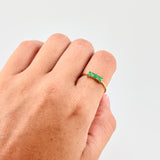 Anillo Trinity Esmeraldas 36pts 1.85gr / T7 3/4 / Oro Amarillo 18K
