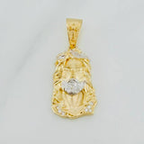 Dije Rostro cristo 3.5g / 3cm Dos Oros Amarillo Blanco 18K