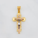 Dije Cruz cristo milagroso 3.8g / 4cm Tres Oros 18K