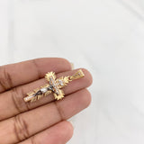 Dije Cruz cristo milagroso 3.8g / 4cm Tres Oros 18K