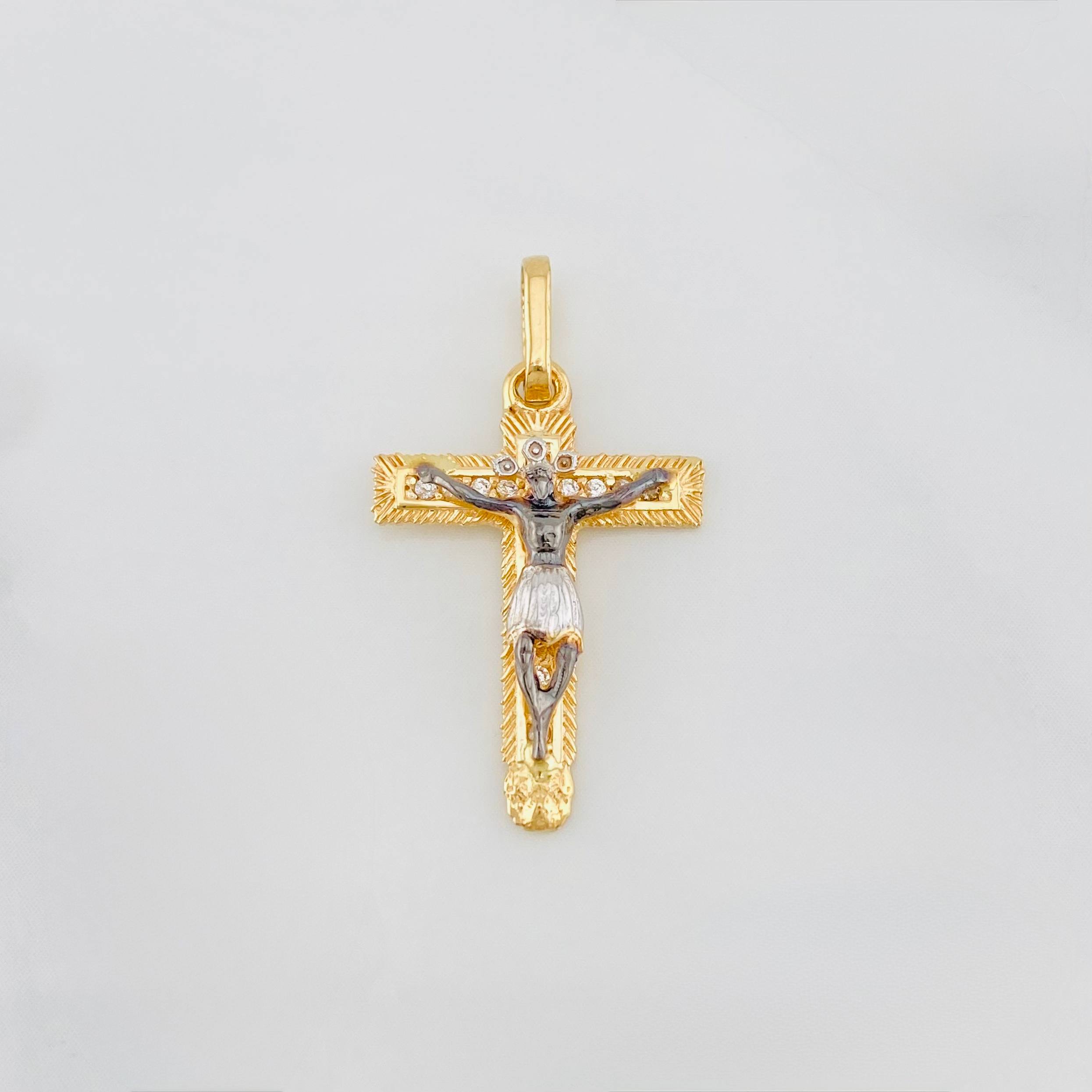 Dije Cruz cristo 1.7g / 2.7cm Tres Oros 18K