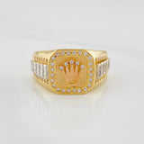Anillo Corona 7.35g / T9 1/2 Tres Oros 18K