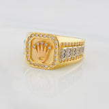 Anillo Corona 7.35g / T9 1/2 Tres Oros 18K