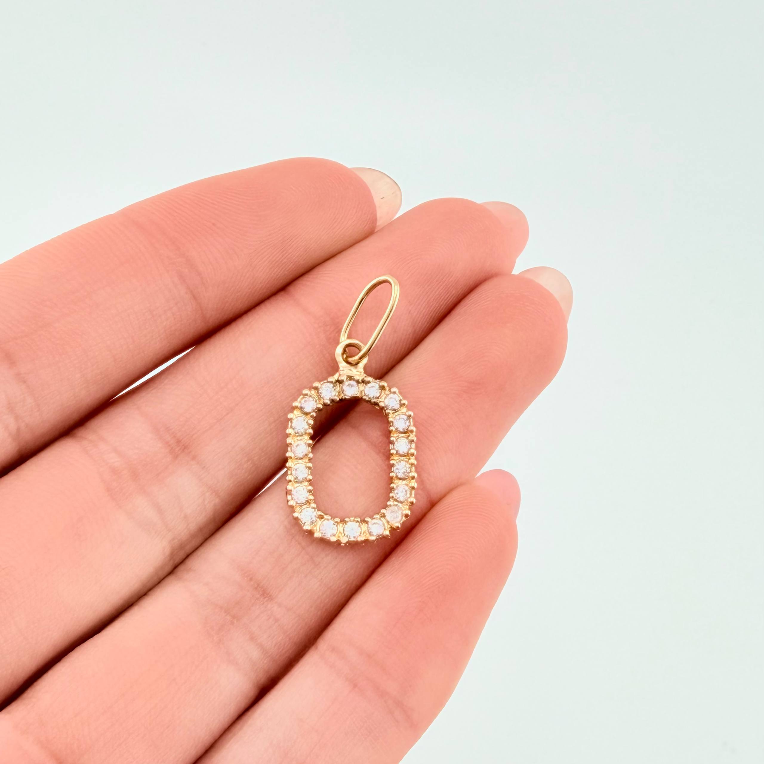 Dije Letra O 1.3gr / 2.5cm / Oro Amarillo 18K