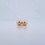 Topos Bola 1.3gr / 8mm Diamantadas Oro Amarillo 18K &