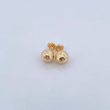 Topos Bola 1.3gr / 8mm Diamantadas Oro Amarillo 18K &