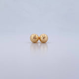 Topos Bola 1.1gr / 7mm Diamantadas Oro Amarillo 18K &